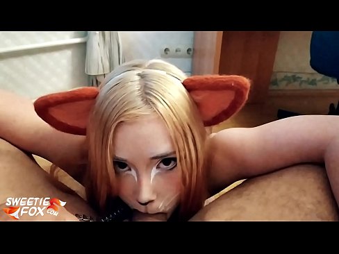 ❤️ Kitsune engole a piça e o esperma na boca ️ Porno em nós ❌❤